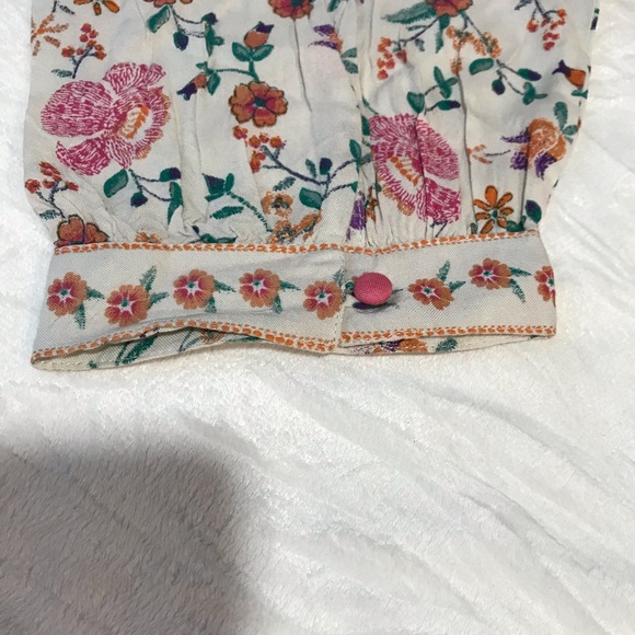 Woman Within Button Up Tunic Women’s Size 5X Multicolor Floral Long Bell Sleeves - Picture 8 of 16